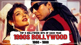 Top 5 Bollywood Hits Of Each Year 1990  1999 [upl. by Letnuhs]