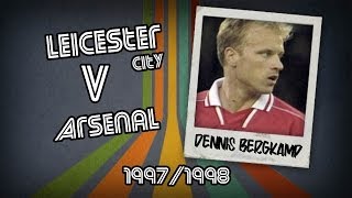 DENNIS BERGKAMP  Leicester v Arsenal 9798  Retro Goal [upl. by Yecart]