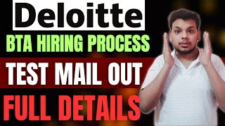 Deloitte Biggest Hiring Process  Deloitte BTA Hiring  Deloitte Versant Test Mail  OFF Campus [upl. by Aetnahc]