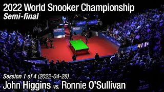 2022 World Snooker Championship Semifinal John Higgins vs Ronnie OSullivan Full Match 14 [upl. by Akkinahs]