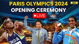 Paris Olympics 2024 Opening Ceremony Live PV Sindhu Sharath Kamal To Lead Indian Contingent India [upl. by Aronid]