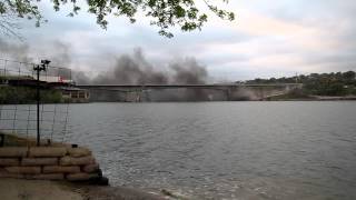 Bridge Demolition  US 281 bridge at Marble Falls Texas [upl. by Senecal]