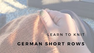 Learn to Knit  German Short Rows [upl. by Latsyrhc]