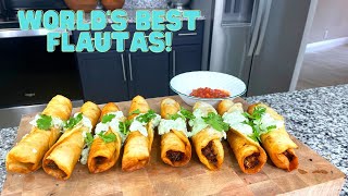 How to make the worlds best Flautas  Chicken amp Avocado Cream [upl. by Maurice]