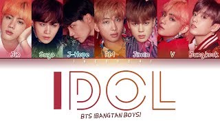 BTS 방탄소년단  IDOL Color Coded Lyrics EngRomHan가사 [upl. by Mccallion]