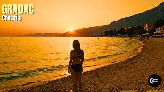 🌴Gradac Croatia 🇭🇷 4K  Makarska Riviera🏖️ Sunset Walking Tour 2024 [upl. by Flight]