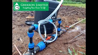 How to apply fertilizer through drips using a Venturi fertilizer injector  Grekkon Limited [upl. by Berny]