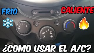 COMO USAR EL AIRE ACONDICIONADO DE TU AUTO CHEVROLET BEAT SPARK SPARK GT [upl. by Tempa]