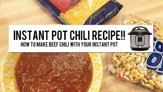 Recipe Video  Beef Chili in the Instant Pot [upl. by Sualokcin]