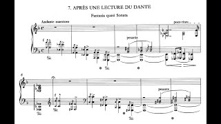 LisztMélancolique Après une lecture du Dante Fantasia quasi Sonata Années de pèlerinage [upl. by Nnayram]