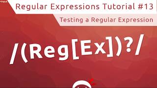 Regular Expressions RegEx Tutorial 13  Testing a RegEx Pattern [upl. by Drofyar792]