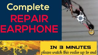 How to repair earphone  how to repair microphone  100 working  at home online  thernverse [upl. by Bloom]