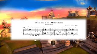 Skylanders Giants  Junkyard Isles  Main theme Piano Sheet Music [upl. by Wakefield977]