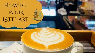 basic latte art  pattern  tulip [upl. by Dnilasor]