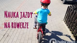 Nauka jazdy na rowerze  sposób biegówka  film 10 sek [upl. by Ladd]