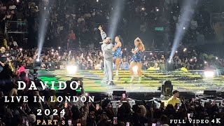 DAVIDO LIVE IN LONDON 2024 The O2 London 4K PART 3  KIZZ DANIEL KAMO MPHELA MUSA KEYS [upl. by Cirri92]