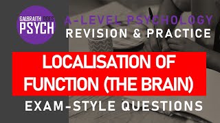 Localisation of Function  Exam Questions amp Revision  ALevel  AQA Psychology [upl. by Elon]