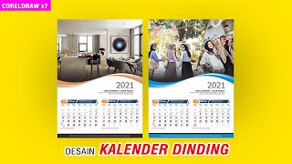 Cara Membuat Kalender dinding 2021 di Coreldraw [upl. by Aikaj]