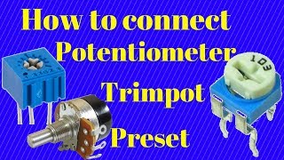 how to connect potentiometertrimpotpreset in a circuit [upl. by Enehs]