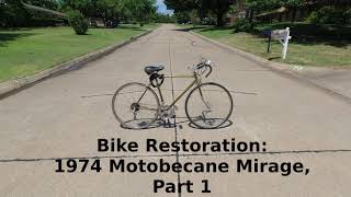 Bike Restoration Motobecane Mirage Part 1 [upl. by Aihset]