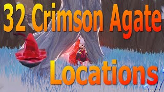 Crimson Agate Locations Dragonspine Genshin Impact [upl. by Heti]