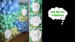 Large Organic Balloon Wall With Roses [upl. by Keely]