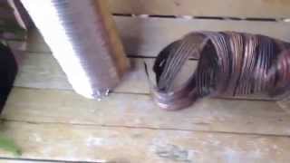 Flex Stainless Steel Chimney Liner Heat Damage Overfired Broken Baffle [upl. by Nosreve]