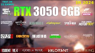 RTX 3050 6GB Laptop  Test in 22 Games in 2024  RTX 3050 Gaming Test [upl. by Kaazi]