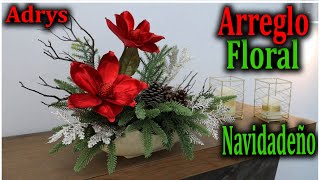 Hermoso y Elegante Arreglo Floral Navideño Decora tu Sala 🎄 DIY [upl. by Idalia]