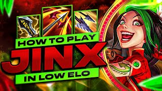 How to play Jinx in low Elo  Jinx ADC Gameplay Guide  League of Legends [upl. by Desberg]