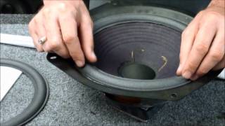 Advent Speaker Repair Replace Foam Edge Metal Frame Woofer [upl. by Crandale]