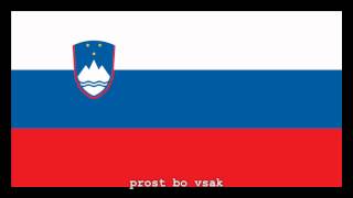 National Anthem of Slovenia Instrumental with lyrics [upl. by Aifas744]