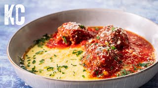 The Juiciest Italian Meatballs In Tomato Sauce [upl. by Eibor]