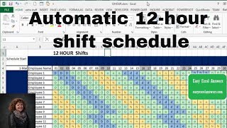 How to make an automatic 12hour shift schedule [upl. by Siblee316]