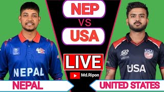 Nepal vs United StatesMens CWC LeagueII 202327 live [upl. by Tingley]