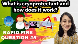 What is cryoprotectant and how does it work   DMSO as a cryoprotectant  Rapid fire Q5 [upl. by Fawna]