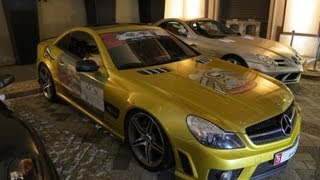 golden SL65 AMG V12 Biturbo MercedesBenz [upl. by Rimma443]