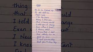 Stay Justin Bieber song lyrics English song viral trending ytshorts [upl. by Craig]