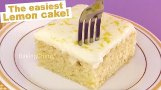 THE EASIEST LEMON CAKE EVER Quick and Easy Lemon Cake Recipe [upl. by Lambard]