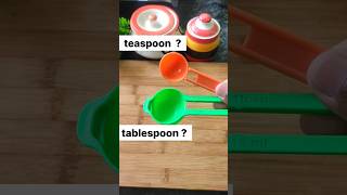 घर में टिस्पून टेबलस्पून नहीं है तो क्या करे 😊💡 shorts measuringspoon cooking instrument [upl. by Abbub248]