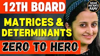 12th BOARDS MATRICES amp DETERMINANTS  CBSE BOARDS MATH  NEHA AGRAWAL cbse cbseboard nehaagrawal [upl. by Etolas644]