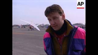 FRANCE MICROLIGHT AIRCRAFT CRASHES AT START OF RECORD ATTEMPT [upl. by Berkeley233]