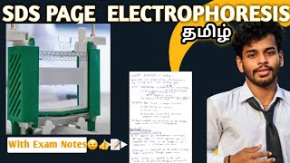 SDS PAGEtamilpolyacrylamide gel electrophoresisNotesDefinitionprincipleProcedureworkinguses [upl. by Arihsan]