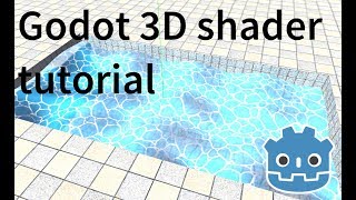 Godot 3D shader tutorial 1 Water in 3D [upl. by Aubree303]