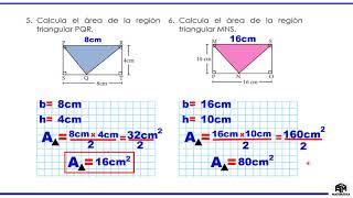 Superficie de figuras geométricas triangulares  5to de primaria [upl. by Ado656]