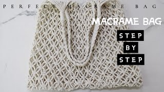 Macrame Bag  DIY KIT  Step by Step Tutorial Easy for Beginners [upl. by Lechner]