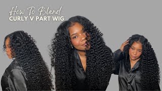 How To Blend Leave Out with Curly V Part Wig Start To Finish Detailed Tutorial Ft AliPearl Hair [upl. by Ostler841]