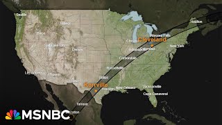 Watch Moment of totality as solar eclipse crosses the US  MSNBC [upl. by Lairbag]