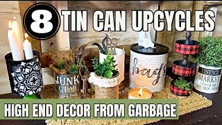 Upcycle Tin Cans  Creative Recycling Ideas for Fun Decor [upl. by Yerffej776]