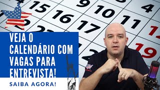 Datas para Entrevista do Visto Americano  Calendário oficial do Consulado Americano Atualizado [upl. by Aidnis]